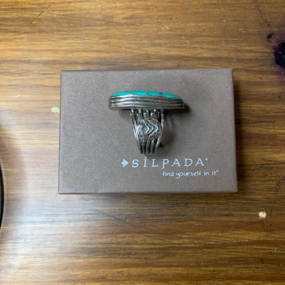 Silpada Turquoise and Silver Statement Ring